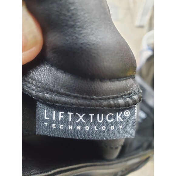 NYDJ Marilyn Straight Lift Tuck Black Faux Leather Pants, Women’s Size 12 - Picture 5 of 5